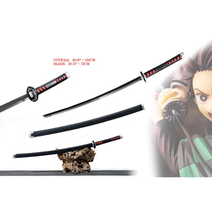 Demon Slayer Tanjiro Metal Katana Sword Manga Style