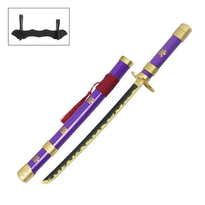 One Piece Zoro Purple Enma Mini Metal Katana Sword